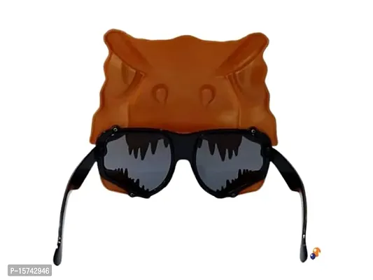 Partywala Brown T-Rex Dinosaur Head glasses-thumb2