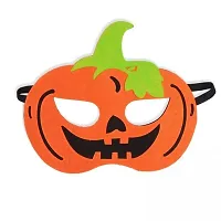 Partywala Halloween Pumpkin Hairband  Eye Mask Set-thumb1