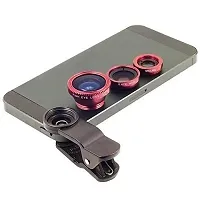 Universal Clip Lens 3-In-1 Mobile Phone Camera Lens Kit 180 Degree Fisheye Lens + 0.67X Wide Angle + 10X Macro Lens For All Latest Android Smartphones-thumb1