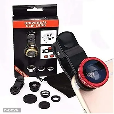 Universal Clip Lens 3-In-1 Mobile Phone Camera Lens Kit 180 Degree Fisheye Lens + 0.67X Wide Angle + 10X Macro Lens For All Latest Android Smartphones-thumb0