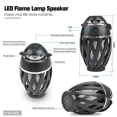 Unique Portable Speaker Wireless Bluetooth Flame Speaker With Led Flame Light/Hands Free/Usb Charging/Stereo Sound Compatible With All Smartph-thumb0
