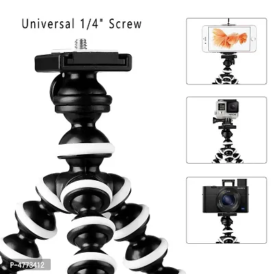 Ball Joint Octopus Gorilla Tripod 13 Inch With Universal Mobile Holder - Bend It | Tilt It | | Twist It |Fully Flexible Foldable Tripod For All Smartph-thumb0