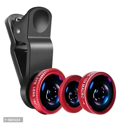 3in1 Mobile Camera Photo Lens; Fisheye Lens; Wide Angle; Macro Lens with Clip Holder-thumb0