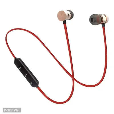 Bluetooth Wireless in Ear Earphones, Magnetic Bluetooth Truly Wirelss in Earbuds, Magnet HiFi Clear Sound Earphone with Mic, Noise Cancellation for iOS Devices  All Smartphone (Red)