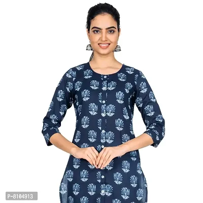 Varyaa Women's Indigo  Green Cotton Printed Kurti (Combo of 2) (S-XXL Size)-thumb5