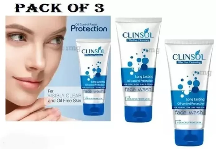 CLINSOL Oil Control Facewash - Pack of 3