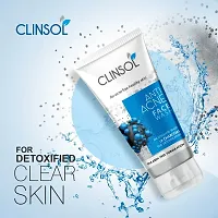 Clinsol Charcol Anti-Acne Face Wash For Acne Free Healthy Skin,Suitable For All Skin 70g Pack Of 3-thumb2