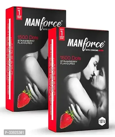 Condom1500 dots strawberry flavour pack of 2-thumb0