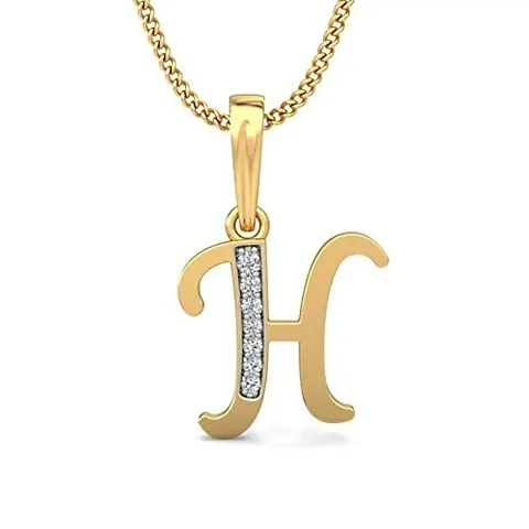 Chandrika Pearls 24K WHITEGold/Platinum Plated A-Z Letters Initial Pendant with Chain