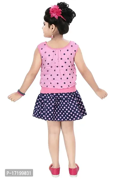 Chandrika Girl's Knee length dress (_Pink_5-6 Years)-thumb3