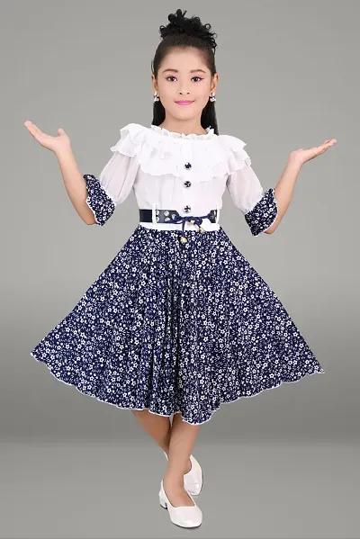 Fabulous Blend A-Line Dress For Girls