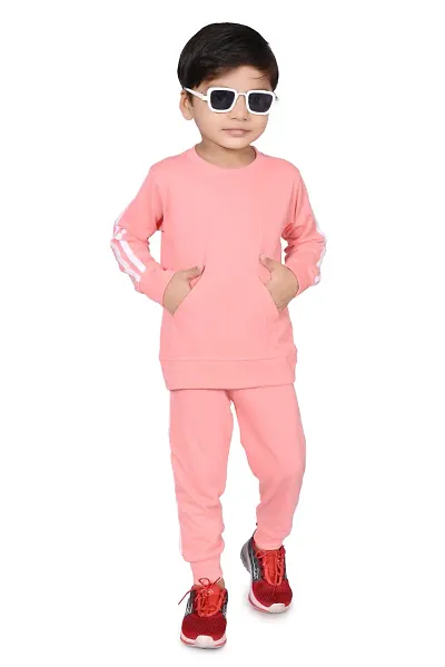 Chandrika Full Sleeve Tshirt Sweatshirt Joggers Clothing Set for Kids Boy Girl