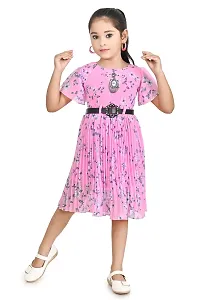 Elegant Georgette Printed Dresses For Girls-thumb1