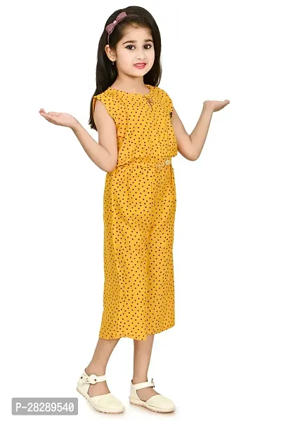 Elegant Cotton Blend Printed Jumpsuits For Girls-thumb2