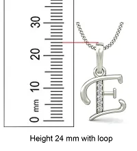 Chandrika Pearls 24K WHITEGold/Platinum Plated A-Z Letters Initial Pendant with Chain-thumb2