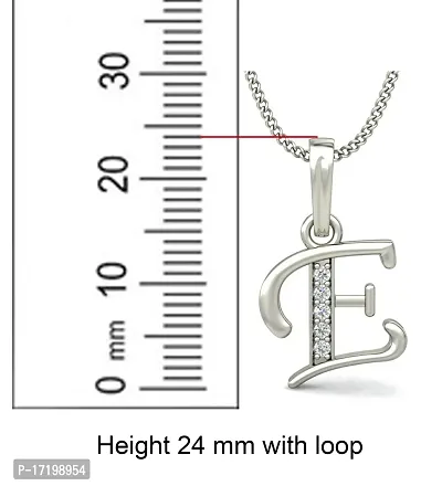 Chandrika Pearls 24K WHITEGold/Platinum Plated A-Z Letters Initial Pendant with Chain-thumb3