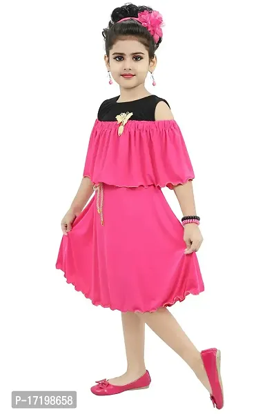 Chandrika Girls' Knee Length Dress.-thumb0