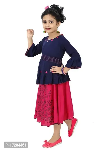 Chandrika Kid's Cotton Skirt And Top Set-thumb2