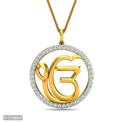 Chandrika Khanda Gold and Rhodium Plated Alloy God Pendant for Men  Women Made with Cubic Zirconia-thumb2