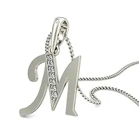 Chandrika Pearls Gems  Jewellers 24K White Gold and Platinum A-Z Letters Initial Pendant with Chain for Girls-thumb1