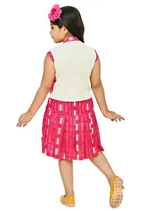 Chandrika Trendy Skirt  Top Combo Set For Girls (Pink)-thumb2