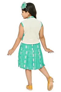 Chandrika Trendy Skirt  Top Combo Set For Girls (Seagreen)-thumb2