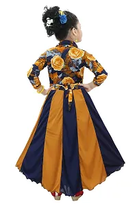 Chandrika Girls' Ball Gown Maxi Gown Dress (CPGL0017-MUSTARD_Mustard Yellow_11-12 Years)-thumb2
