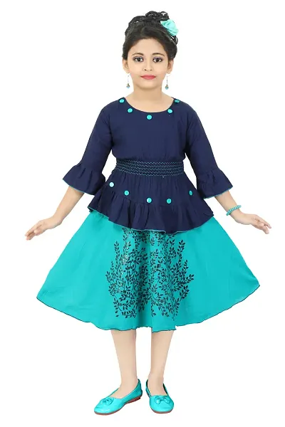 Buzz Style Girls Festive Skirt and Top Dress Set for Kids