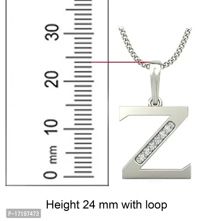 Chandrika Pearls 24K WHITEGold/Platinum Plated A-Z Letters Initial Pendant with Chain-thumb3