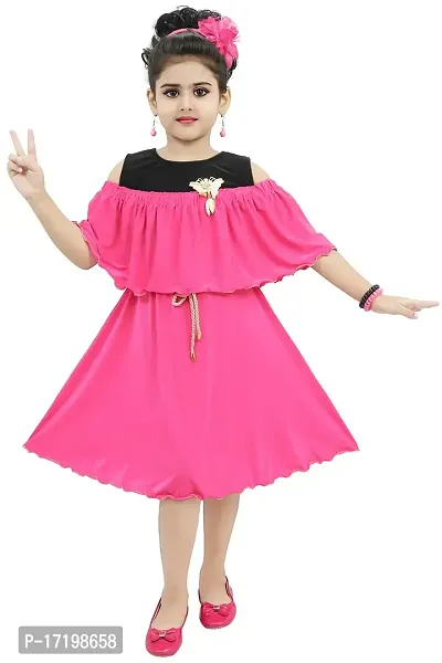 Chandrika Girls' Knee Length Dress.-thumb2
