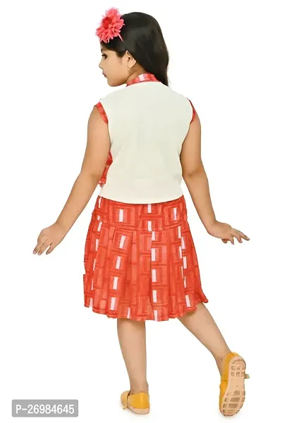 Chandrika Trendy Skirt  Top Combo Set For Girls (Red)-thumb3