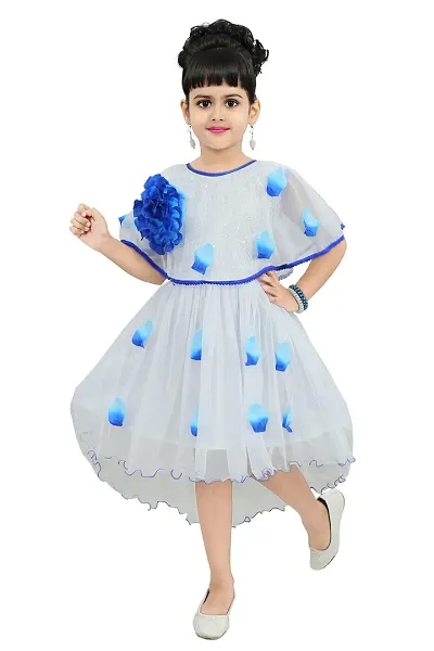 Chandrika Girls midi Knee Length and Flower Sleeveless Party Dress