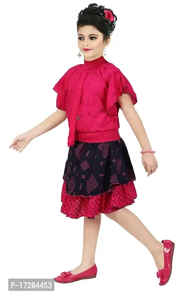 Chandrika Kids floral Skirt and Top Set for Girls-thumb2