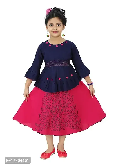 Chandrika Kid's Cotton Skirt And Top Set-thumb0