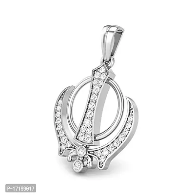 Chandrika Khanda Gold and Rhodium Plated Alloy God Pendant for Men  Women Made with Cubic Zirconia