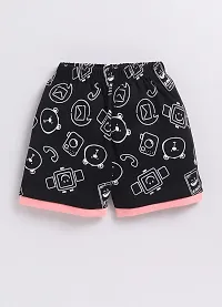 Stylish Pink Cotton Printed T-Shirts With Shorts Clothing Set For Boys-thumb2