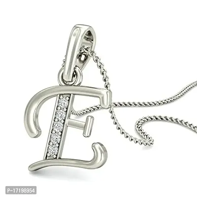 Chandrika Pearls 24K WHITEGold/Platinum Plated A-Z Letters Initial Pendant with Chain-thumb2