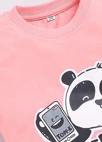 Stylish Pink Cotton Printed T-Shirts With Shorts Clothing Set For Boys-thumb4