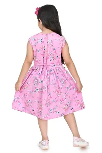 Fabulous Pink Cotton Blend Printed Frocks For Girls-thumb2