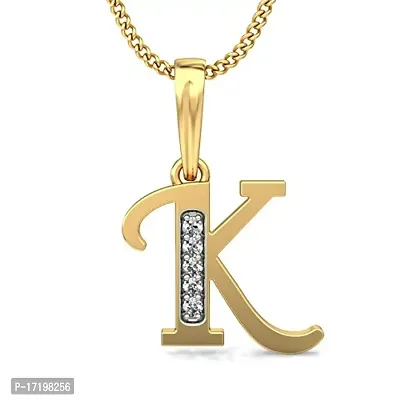 Chandrika Pearls 24K Gold Plated A-Z Letters Initial Pendant with Chain
