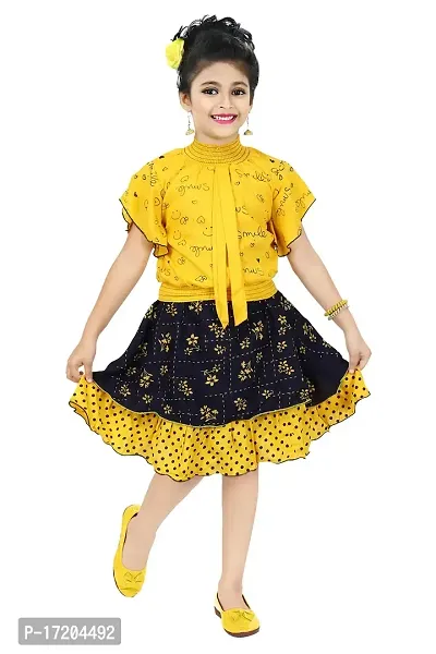 Chandrika Kids floral Skirt and Top Set for Girls