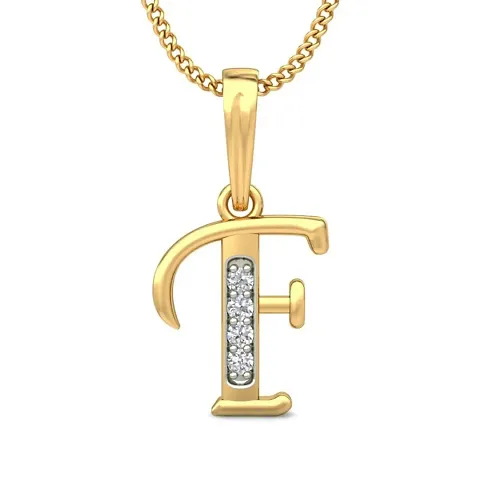 Chandrika Pearls 24K Plated A-Z Letters Initial Pendant with Chain