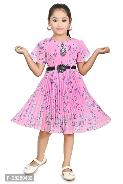 Elegant Georgette Printed Dresses For Girls-thumb0