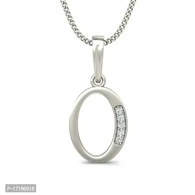 Chandrika Pearls 24K WHITEGold/Platinum Plated A-Z Letters Initial Pendant with Chain-thumb0