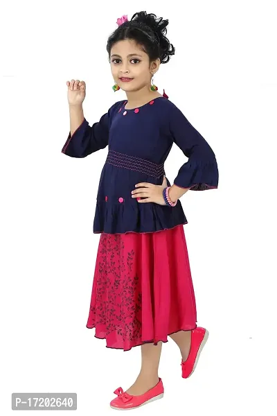 Chandrika Kids Festive Skirt and Top Set for Girls-thumb2