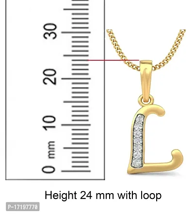 Chandrika Pearls 24K Gold Plated A-Z Letters Initial Pendant with Chain-thumb3