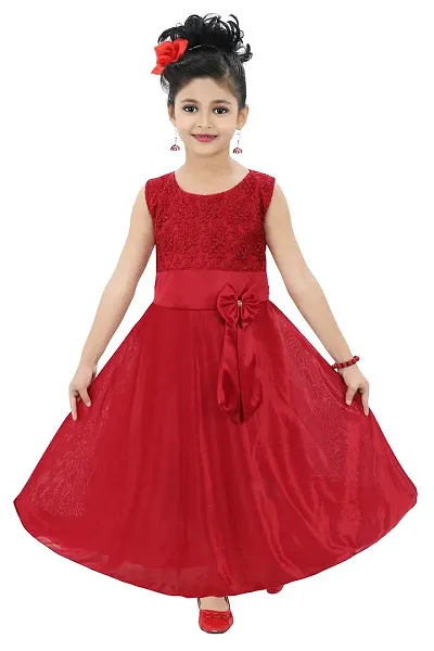 Chandrika Kids Embroidered Festive Gown Dress for Girls