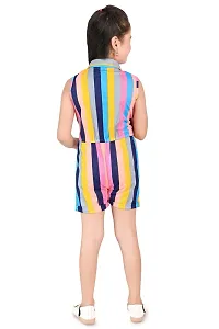 Fabulous Multicoloured Cotton Blend Striped Dress For Girls-thumb2