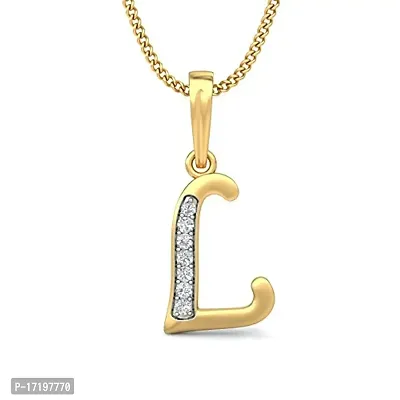 Chandrika Pearls 24K Gold Plated A-Z Letters Initial Pendant with Chain-thumb0