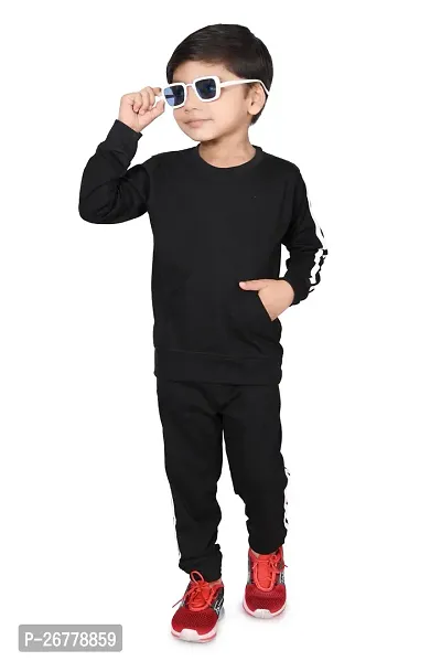 Chandrika Full Sleeve Tshirt Sweatshirt Joggers  Clothing Set for Kids Boy  Girl-thumb0